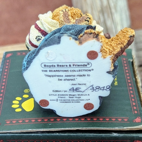 Boyds Bears Collection The Bearstone Collection Megan McBruin & Friend Bear Hugs - Picture 7 of 11